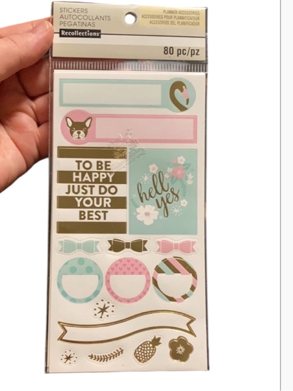 Recollections to be happy just do your best 75 stickers used messed 5 used